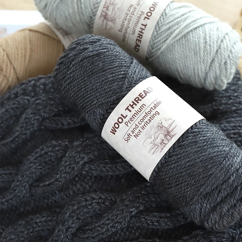 500g Thick Alpaca Wool Yarn – 245 Needle Knitting Yarn for Sweaters, Jackets & Accessories