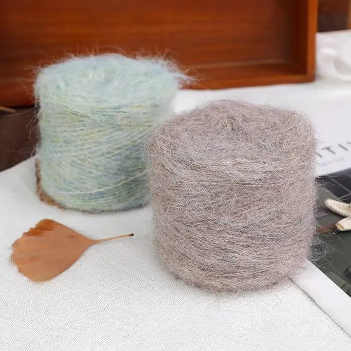 300g Long Wool & Mohair Yarn – Soft Fluffy Knitting Yarn for Sweaters, Shawls & Fashion Wear (6 Pieces/Bag)