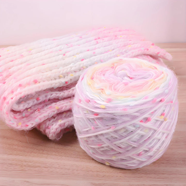 145g Gradient Dot Wool Yarn Ball – Soft Long-Dye Knitting Yarn for Scarves, Hats & Fashion Accessories
