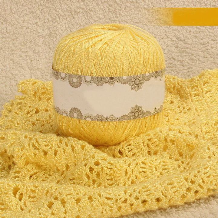 200g No. 8 Pearl Lace Yarn (4 Skeins) – Fine Crochet & Knitting Yarn for Shawls, Summer Sweaters, Scarves & Hats