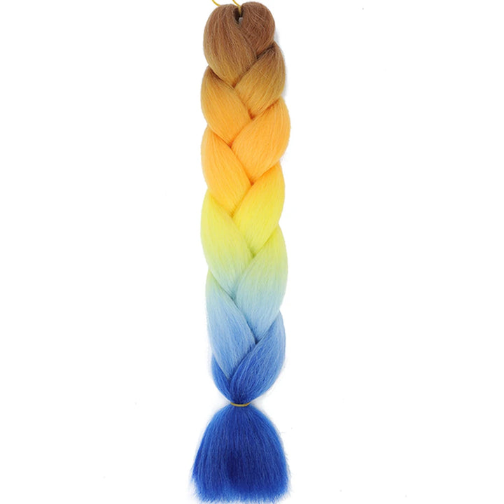 24 Inch Jumbo Braids Extensions – Synthetic Afro Ombre Kanekalon Braiding Hair for Children 22