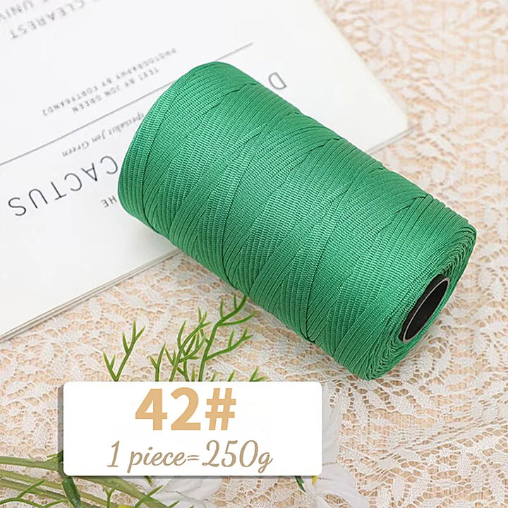 250g Lightweight Flat Ribbon Yarn – Hollow Crochet Yarn for Summer Hats, Bags & DIY Crafts