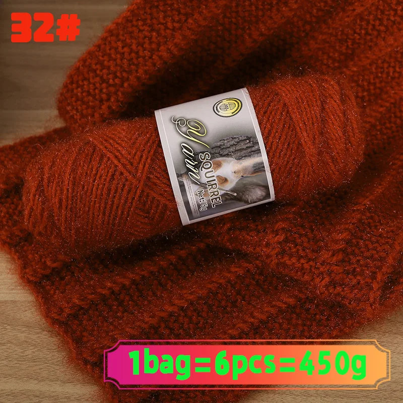 Thick Imitation Fur Yarn Ball – Soft DIY Knitting Yarn for Hats, Scarves, Coats & Shawls
