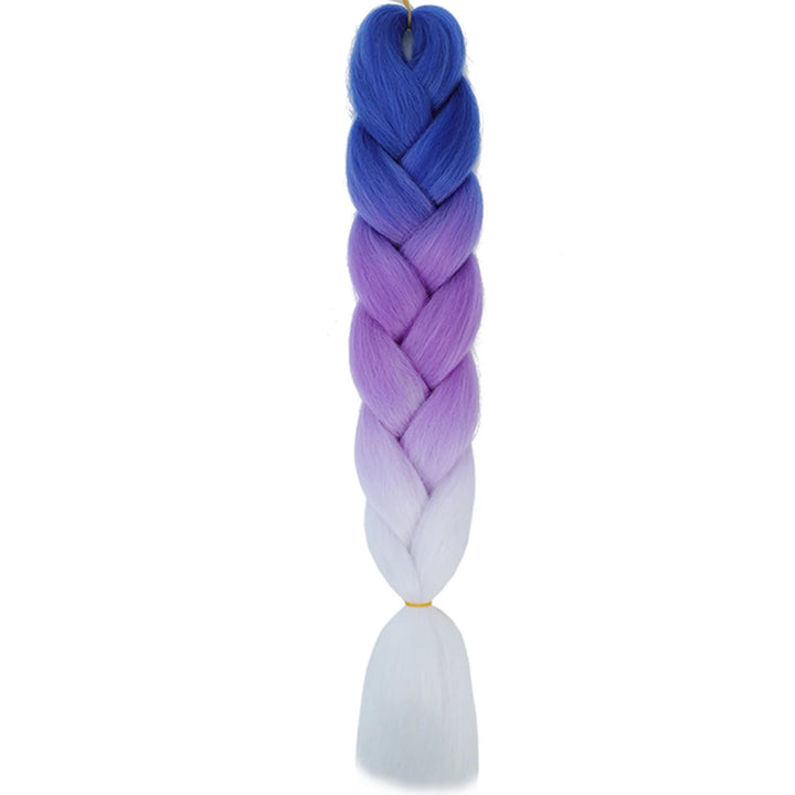 24 Inch Jumbo Braids Extensions – Synthetic Afro Ombre Kanekalon Braiding Hair for Children 22