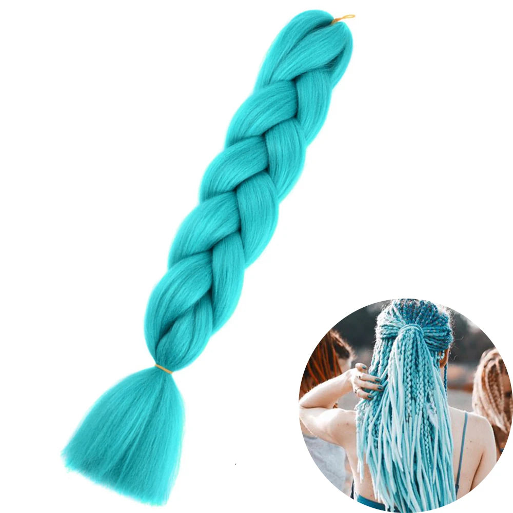 24 Inch Synthetic Jumbo Braiding Hair – Heat Resistant Ombre Extensions