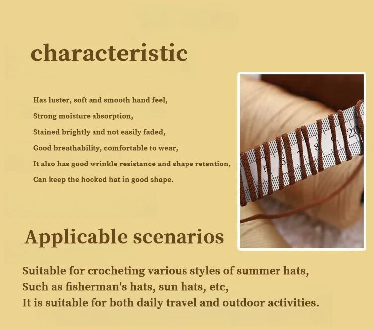 250g Lightweight Flat Ribbon Yarn – Hollow Crochet Yarn for Summer Hats, Bags & DIY Crafts