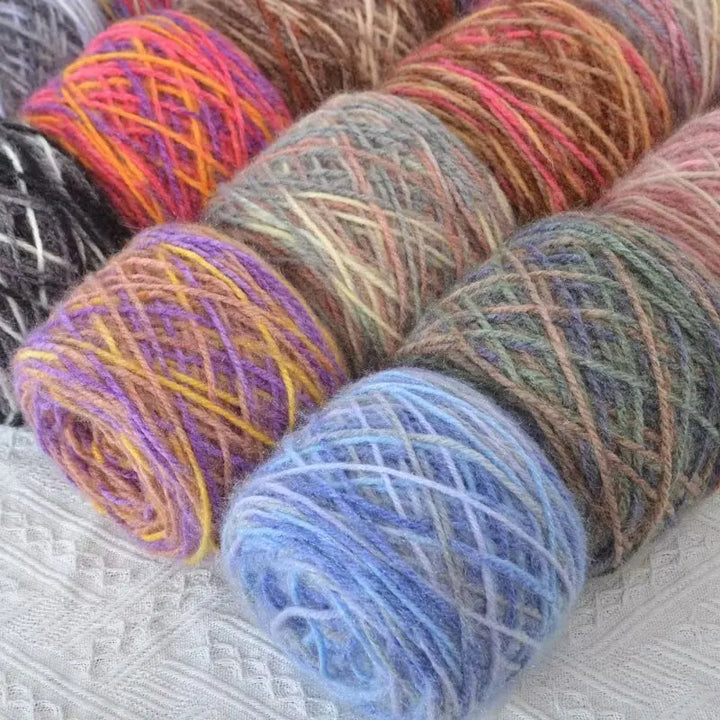 290g Colorful Gradient Imitation Squirrel Yarn – Thick Section-Dyed Yarn for Knitting & Crochet (2 Pcs/Pack)