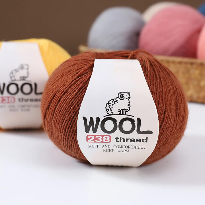 300g 100% Fine Wool Yarn Set – Soft Knitting Yarn for Sweaters, Scarves, Hats & DIY Crafts (6pcs Pack)