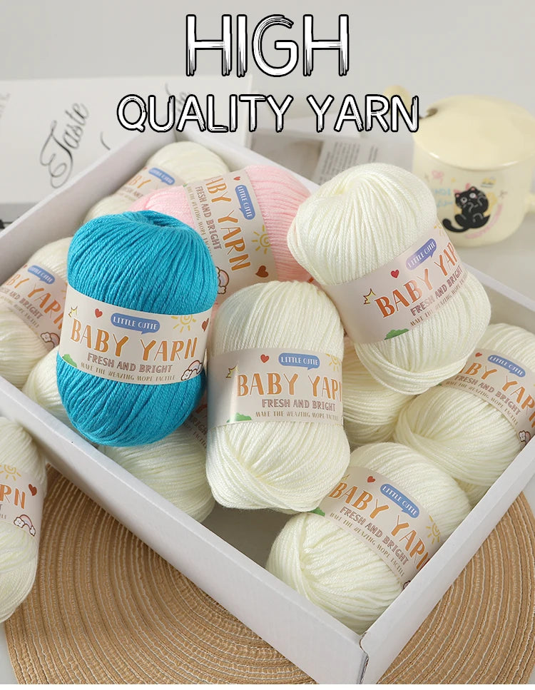 Soft Wool Blended 6-Strand Yarn – Skin-Friendly Knitting Yarn for Sweaters & Crafts