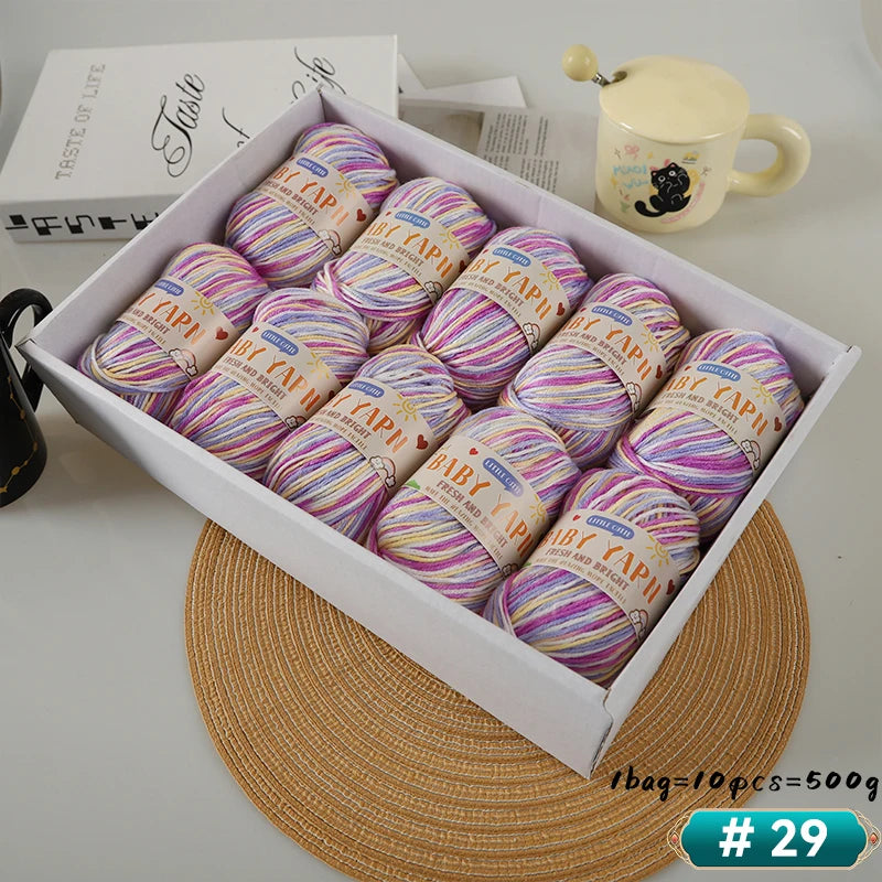 Soft Wool Blended 6-Strand Yarn – Skin-Friendly Knitting Yarn for Sweaters & Crafts