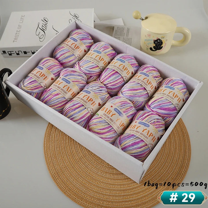 Soft Wool Blended 6-Strand Yarn – Skin-Friendly Knitting Yarn for Sweaters & Crafts