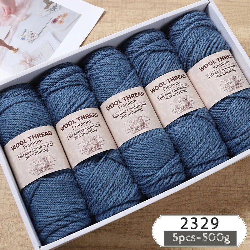 500g Thick Alpaca Wool Yarn – 245 Needle Knitting Yarn for Sweaters, Jackets & Accessories