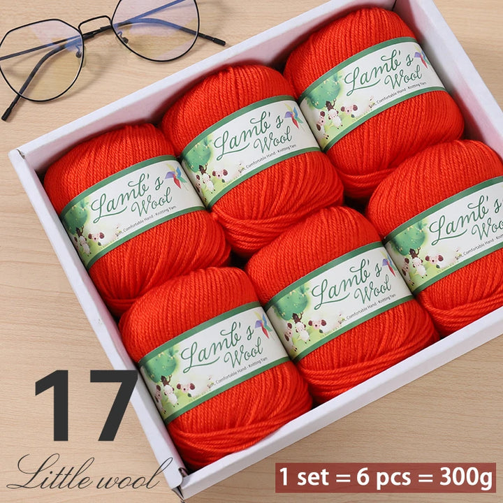 Very Soft Lamb Wool Yarn – Medium-Thick High-Quality Wool for Knitting Sweaters, Scarves & Accessories