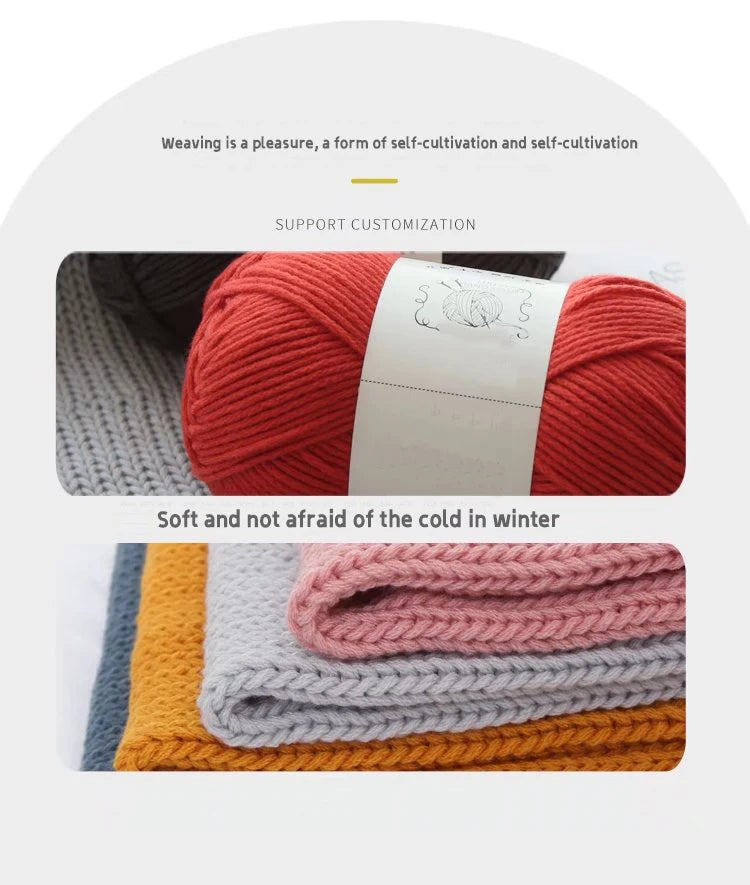 200g Thick Knitting Yarn (2 Skeins) – Soft Yarn for Scarves, Hats, Gloves & DIY Crochet Projects