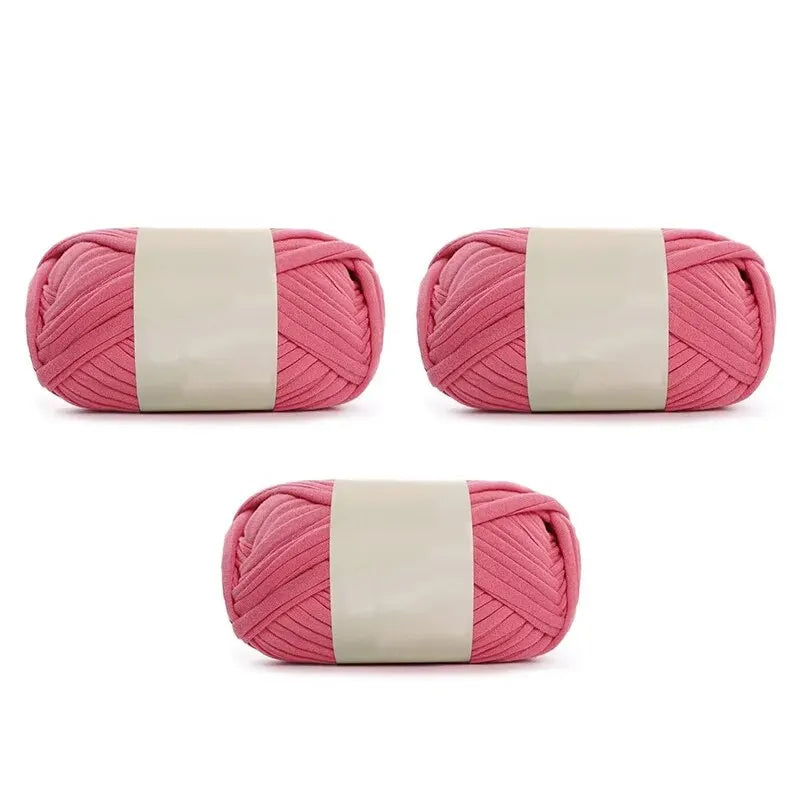 3PC 300g Thick Fabric Yarn – Soft Colored DIY Yarn for Carpets, Bags, Toys & Slippers