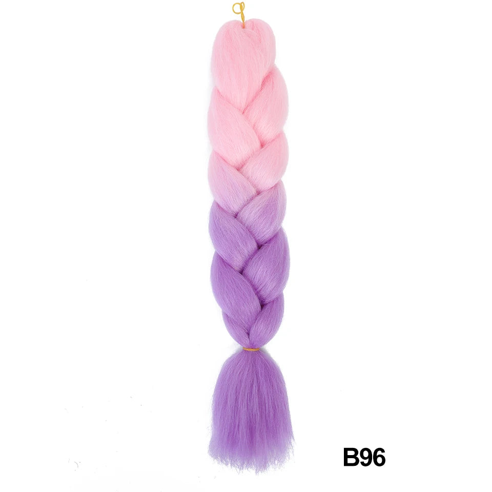 Synthetic 24 Inch 100g Ombre Jumbo Braiding Hair – Kanekalon Twist Extensions