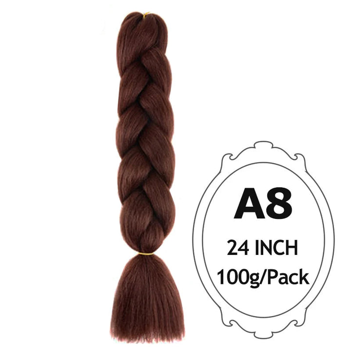 Synthetic Braiding Hair Extensions – Ombre Jumbo Braid Hair for Women, Wholesale DIY Hairstyle (Pink, Purple, Yellow)