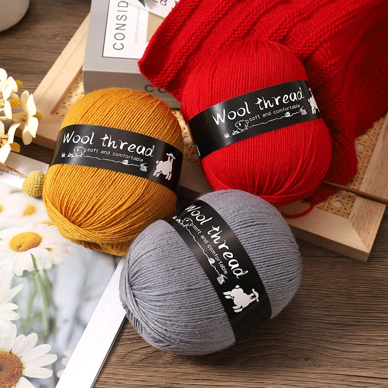 500g Multi-Color Medium-Fine Wool Yarn (6 Pack) – Hand-Knitting Yarn for Sweaters, Scarves & Hats