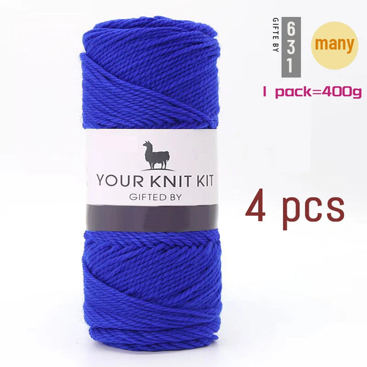 400g Alpaca Wool Yarn – Thick Pure Wool Knitting Yarn for Sweaters, Shawls & Scarves (4 Pieces/Pack)