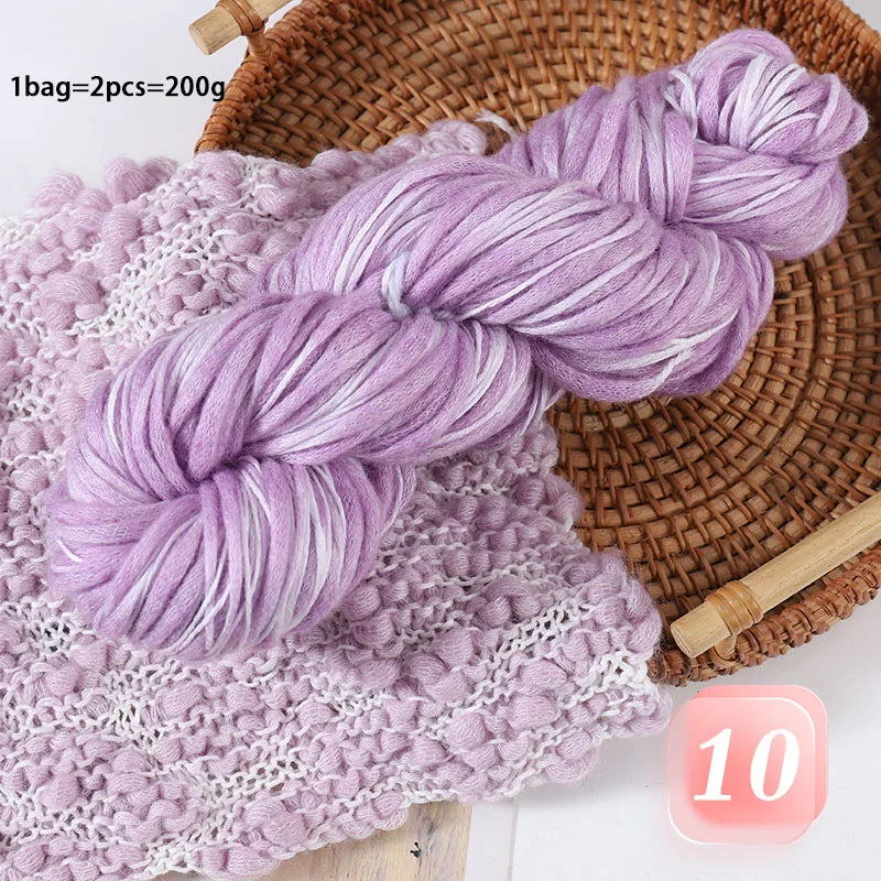 Fancy Twisted Cashmere Yarn – Irregular Imitation Bean Yarn for Hand-Knitting Sweaters, Cardigans, Shawls & DIY Crafts
