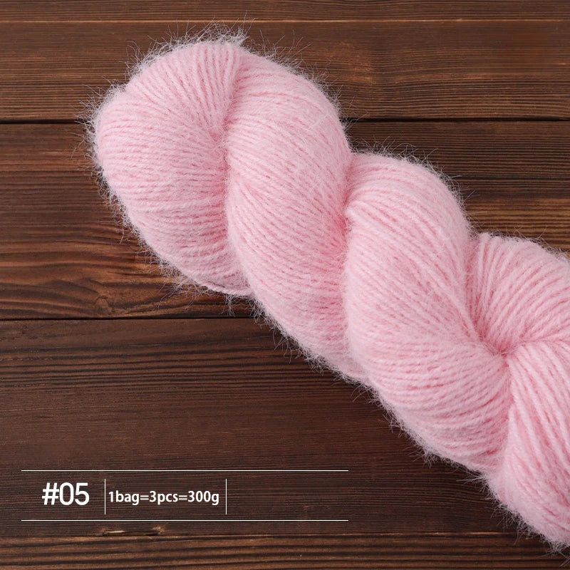 190g Colorful Gold Silk Acrylic Yarn – Medium-Thick Shiny Yarn for Bags, Cushions, Shoes & DIY Crafts