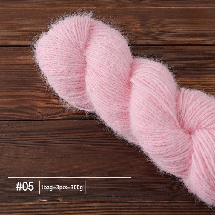 190g Colorful Gold Silk Acrylic Yarn – Medium-Thick Shiny Yarn for Bags, Cushions, Shoes & DIY Crafts