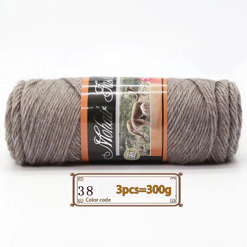 300g Colorful Mohair Alpaca Yarn – Soft Knitting Yarn for Sweaters, Scarves, Hats & DIY Crafts