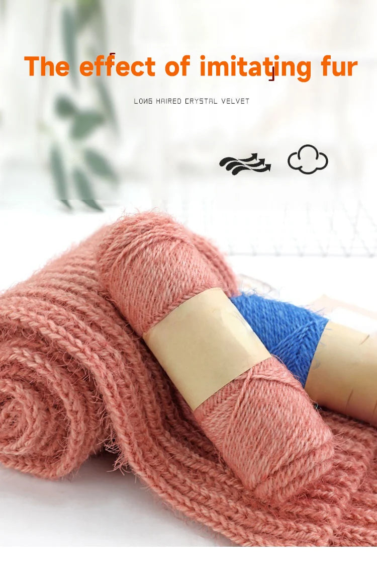 500g Soft Fluffy Bulky Yarn (5 Pack) – Hand-Knitting Yarn for Sweaters, Scarves, Coats & DIY Crafts