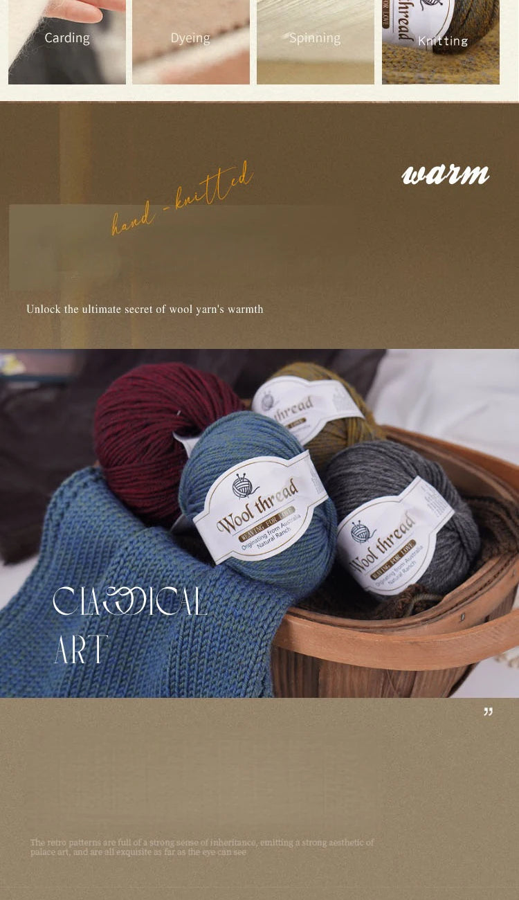 Rainbow Gradient Alpaca Wool Yarn – Medium Thick Knitting Yarn for Sweaters, Scarves, Shawls & DIY Crafts