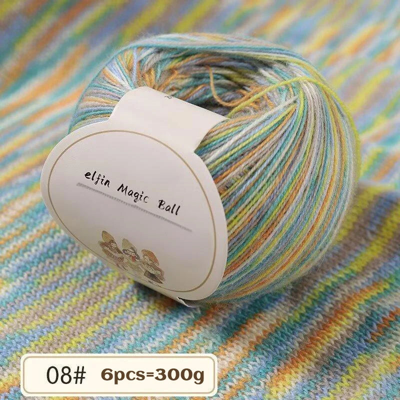 300g Premium Gradient Fine Wool Yarn – Soft Knitting & Crochet Yarn for Sweaters, Scarves, Hats & Shawls (DIY Craft Yarn Balls)