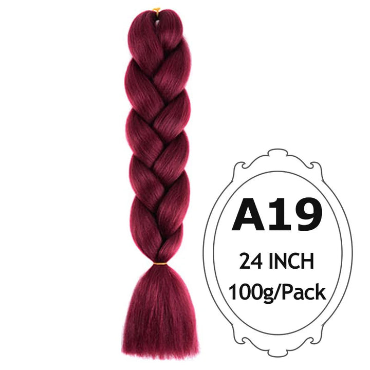 Braided hair extension with on a white background