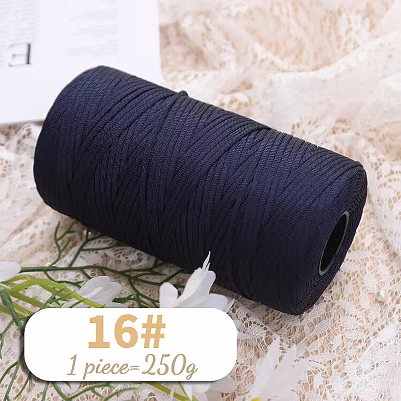 250g Lightweight Flat Ribbon Yarn – Hollow Crochet Yarn for Summer Hats, Bags & DIY Crafts