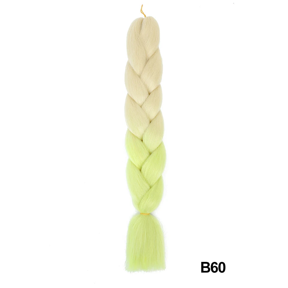 Synthetic 24 Inch 100g Ombre Jumbo Braiding Hair – Kanekalon Twist Extensions