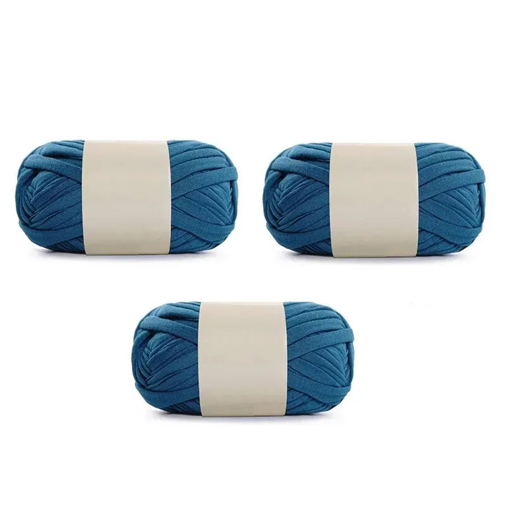 3PC 300g Thick Fabric Yarn – Soft Colored DIY Yarn for Carpets, Bags, Toys & Slippers