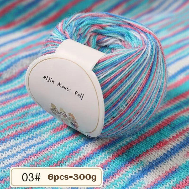 300g Premium Gradient Fine Wool Yarn – Soft Knitting & Crochet Yarn for Sweaters, Scarves, Hats & Shawls (DIY Craft Yarn Balls)