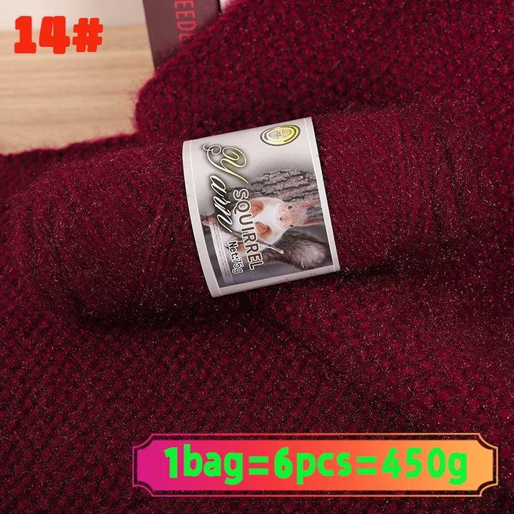 Thick Imitation Fur Yarn Ball – Soft DIY Knitting Yarn for Hats, Scarves, Coats & Shawls