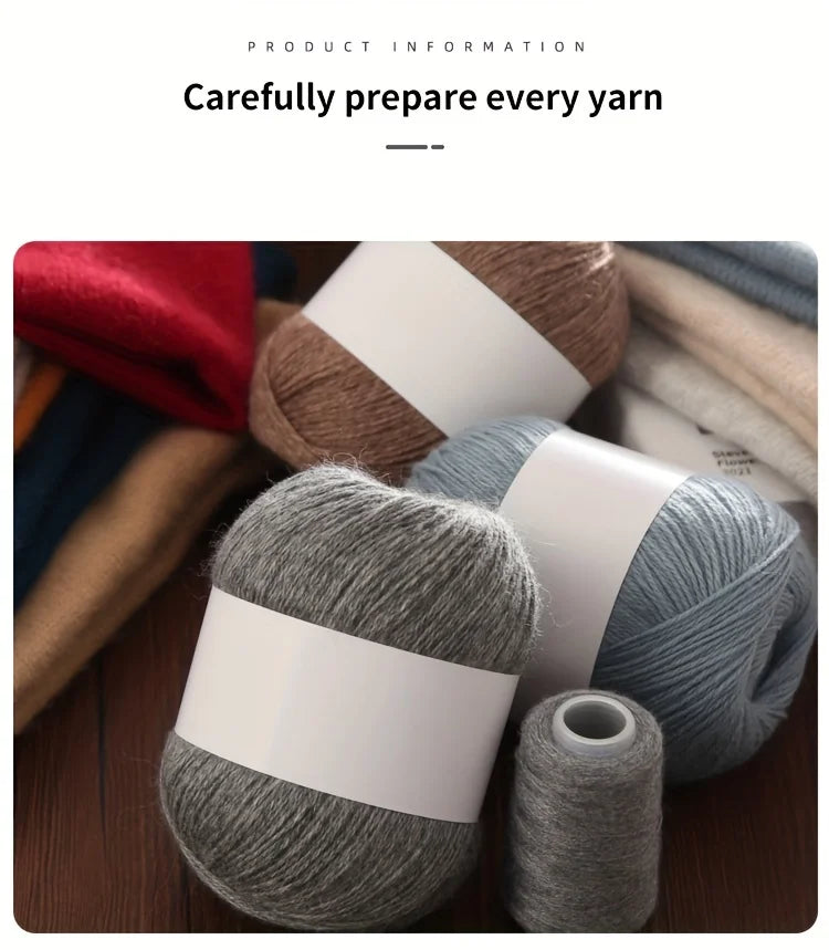 Cashmere Yarn for Hand Knitting – Soft Luxury Yarn for Sweaters, Woolen Garments & Handmade Crafts