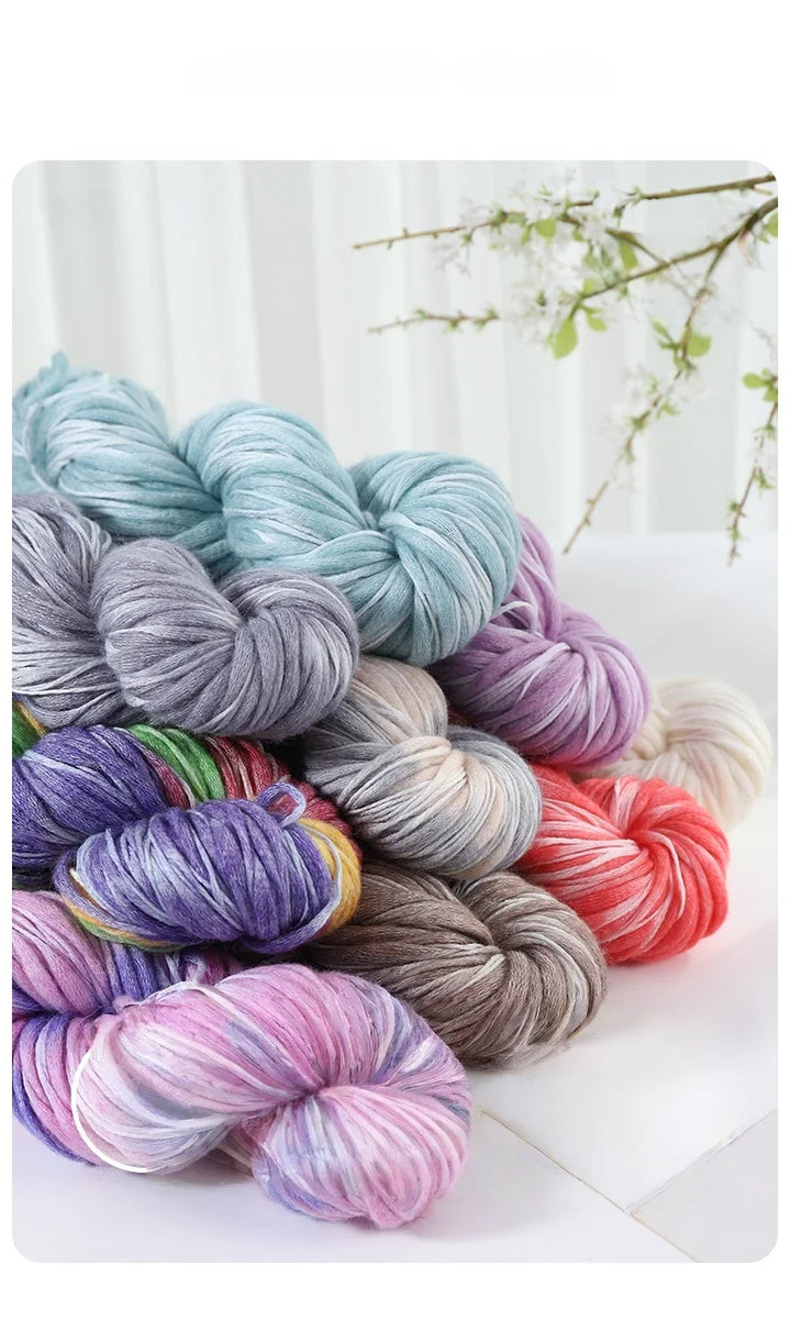 Fancy Twisted Cashmere Yarn – Irregular Imitation Bean Yarn for Hand-Knitting Sweaters, Cardigans, Shawls & DIY Crafts