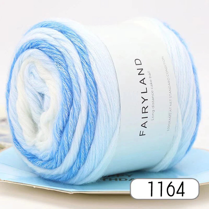1pc 100g Gradient Rainbow Yarn – Soft Knitting & Crochet Yarn for Sweaters, Scarves, Hats & Shawls