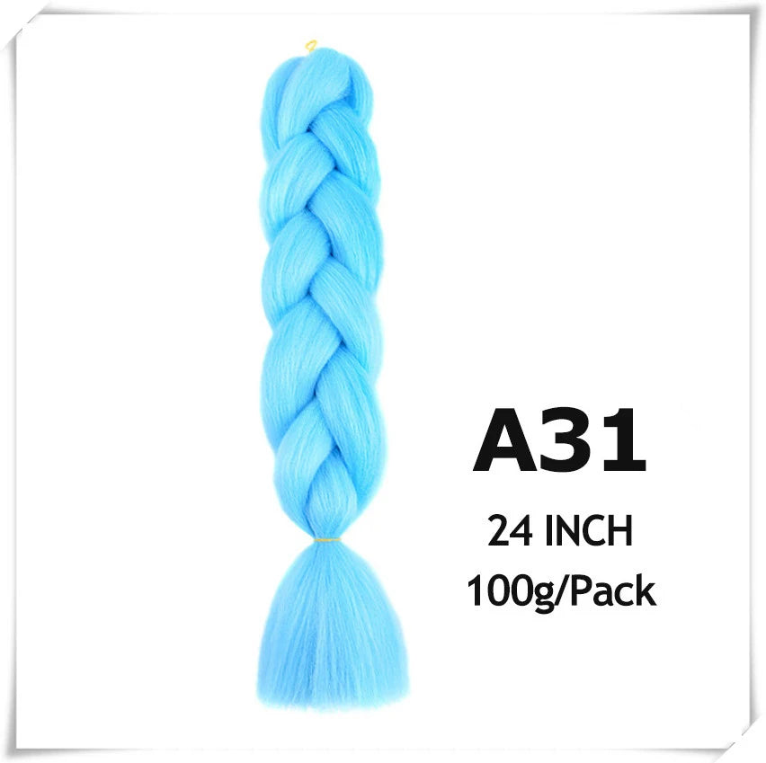 Pre-Stretched Jumbo Braiding Hair – 24 Inch Ombre Purple Synthetic Crochet Extensions for Women