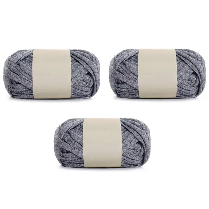 3PC 300g Thick Fabric Yarn – Soft Colored DIY Yarn for Carpets, Bags, Toys & Slippers