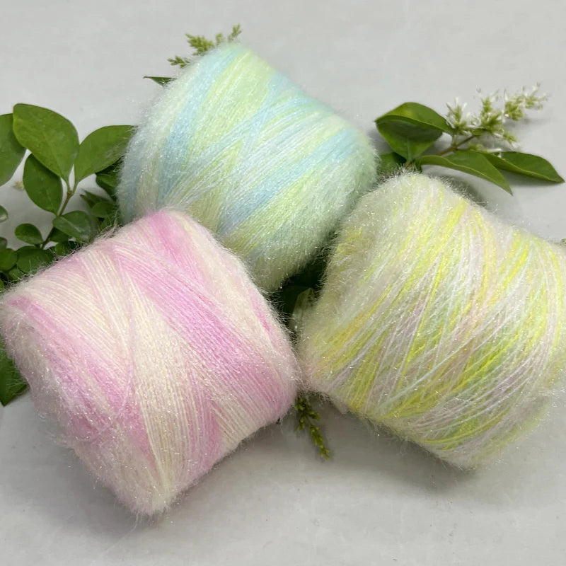 300g Soft Long-Haired Yarn Set – 6-Piece Fluffy Yarn for Knitting & DIY Projects