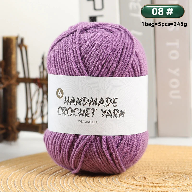 High-Quality 4-Ply Acrylic Yarn – Soft & Lightweight Knitting Yarn for Sweaters, Scarves, Coats, Gloves & DIY Crafts