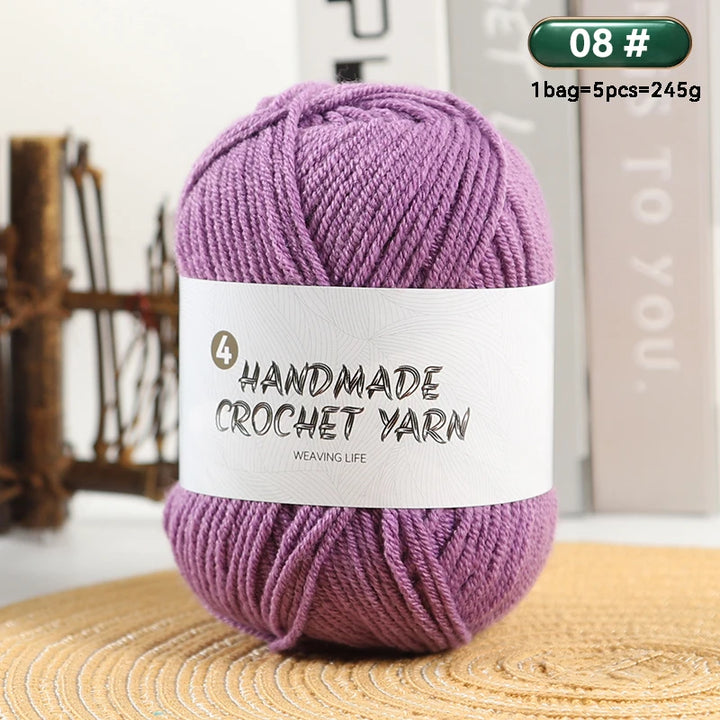 High-Quality 4-Ply Acrylic Yarn – Soft & Lightweight Knitting Yarn for Sweaters, Scarves, Coats, Gloves & DIY Crafts