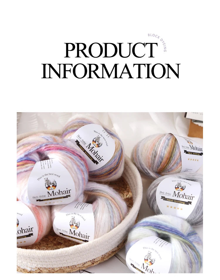 Gradient Zebra Pattern Yarn Balls (6 Pack / 300g) – Colorful Knitting Yarn for Sweaters, Shawls, Scarves & DIY Crafts