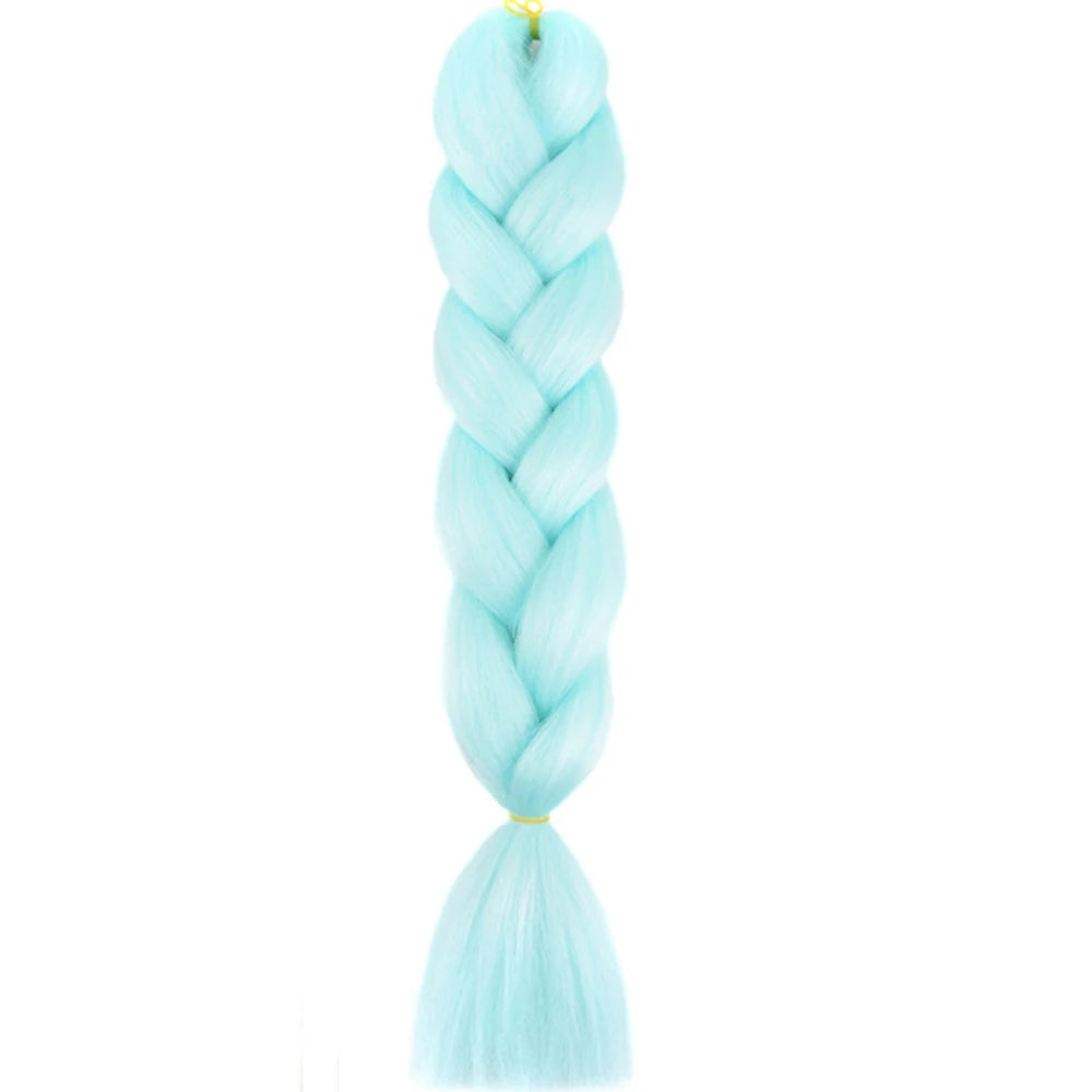 24 Inch Jumbo Box Braids Extensions – Synthetic Braiding Hair for Children (Pink, Purple, Yellow, Gray)