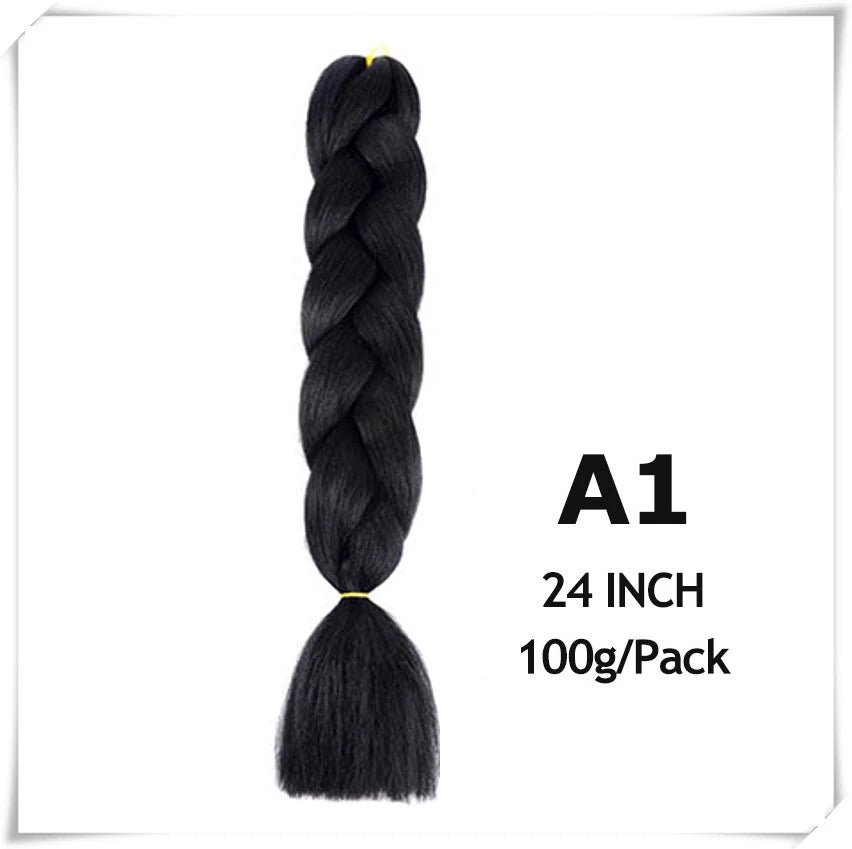 Pre-Stretched Jumbo Braiding Hair – 24 Inch Ombre Purple Synthetic Crochet Extensions for Women