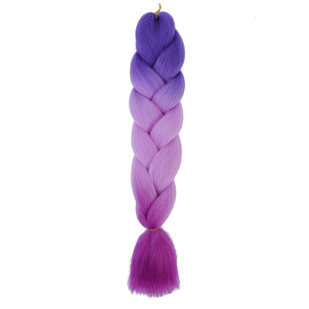 24 Inch Jumbo Braids Extensions – Synthetic Afro Ombre Kanekalon Hair for Children