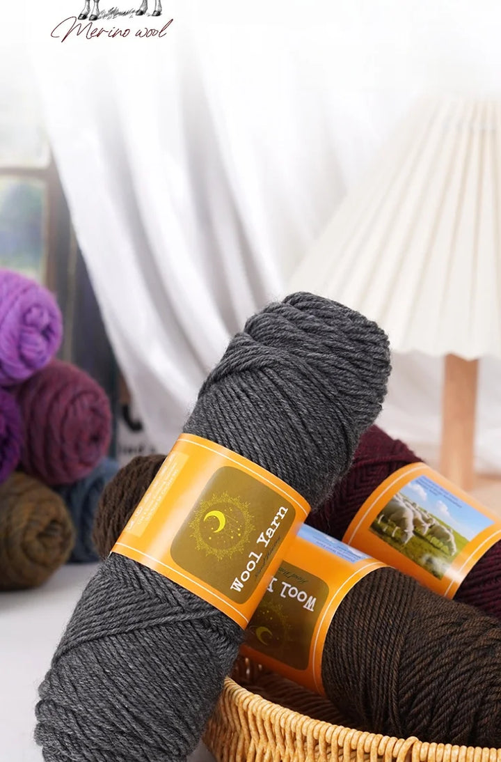 500g Colorful Alpaca Yarn – Thick Knitting Yarn for Sweaters, Coats, Scarves, Hats & Winter DIY Crafts