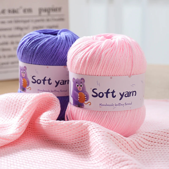 300g Soft Thin Yarn Balls – Lightweight Hand-Knitting Yarn for Sweaters, Hats, Scarves & DIY Crafts (6pcs Pack)